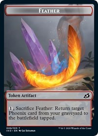 Feather // Human Soldier (005) Double-sided Token [Ikoria: Lair of Behemoths Tokens] | Exor Games Summserside