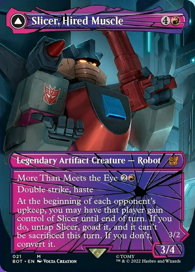 Slicer, Hired Muscle // Slicer, High-Speed Antagonist (Shattered Glass) [Universes Beyond: Transformers] | Exor Games Summserside