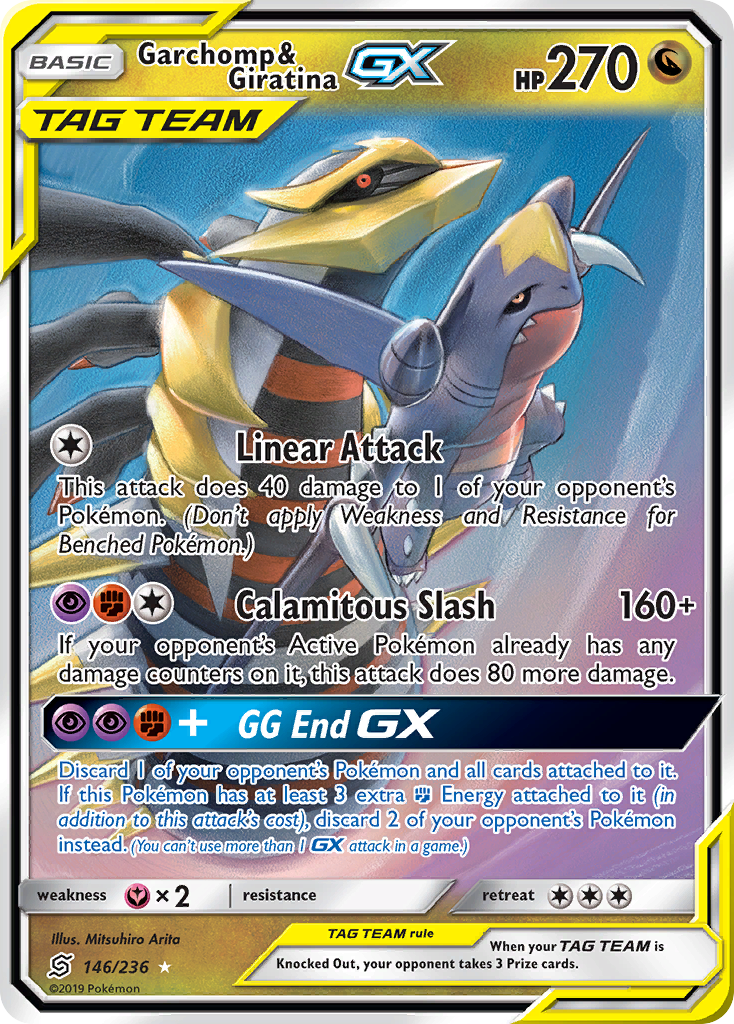 Garchomp & Giratina GX (146/236) [Sun & Moon: Unified Minds] | Exor Games Summserside