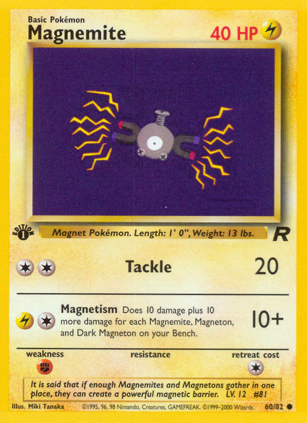 Magnemite (60/82) [Team Rocket 1st Edition] | Exor Games Summserside