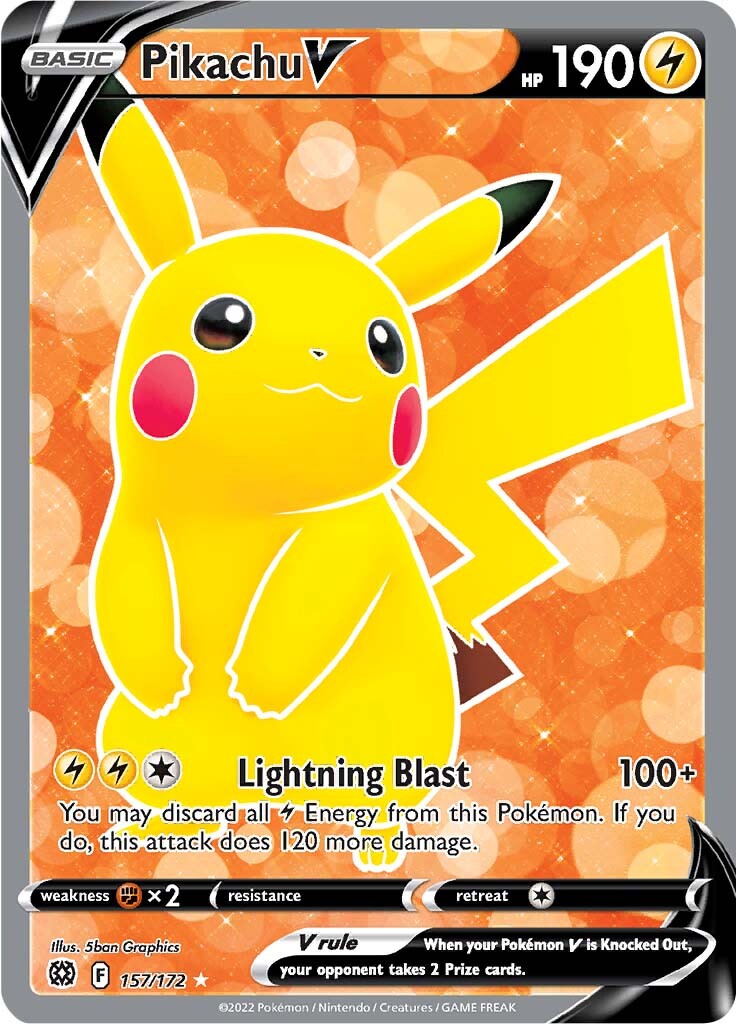 Pikachu V (157/172) [Sword & Shield: Brilliant Stars] | Exor Games Summserside