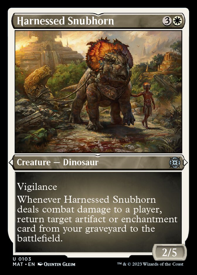 Harnessed Snubhorn (Foil Etched) [March of the Machine: The Aftermath] | Exor Games Summserside