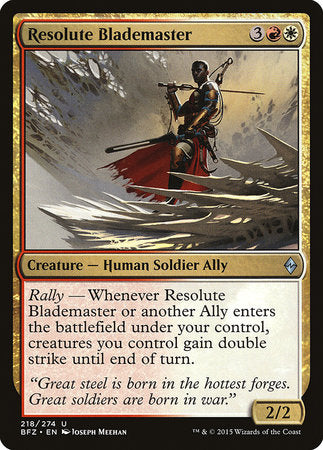 Resolute Blademaster [Battle for Zendikar] | Exor Games Summserside