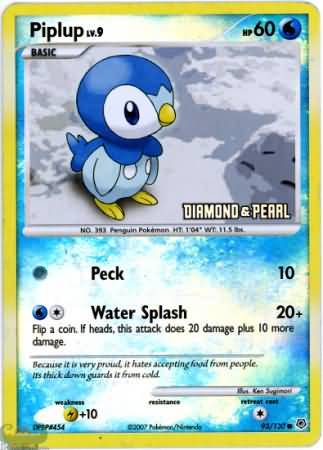 Piplup (93/130) [Burger King Promos: 2008 Collection] | Exor Games Summserside