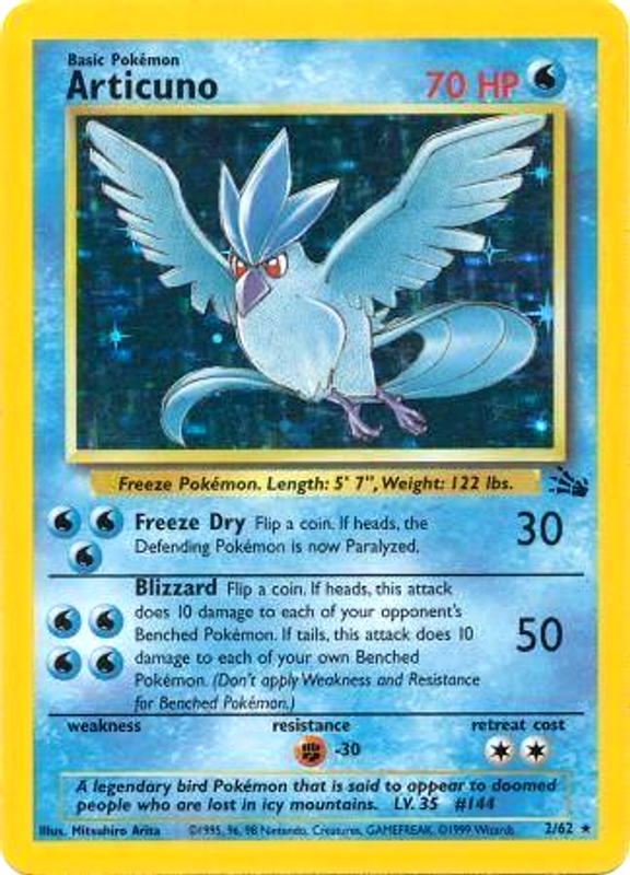 Articuno (2/62) [Fossil Unlimited] | Exor Games Summserside