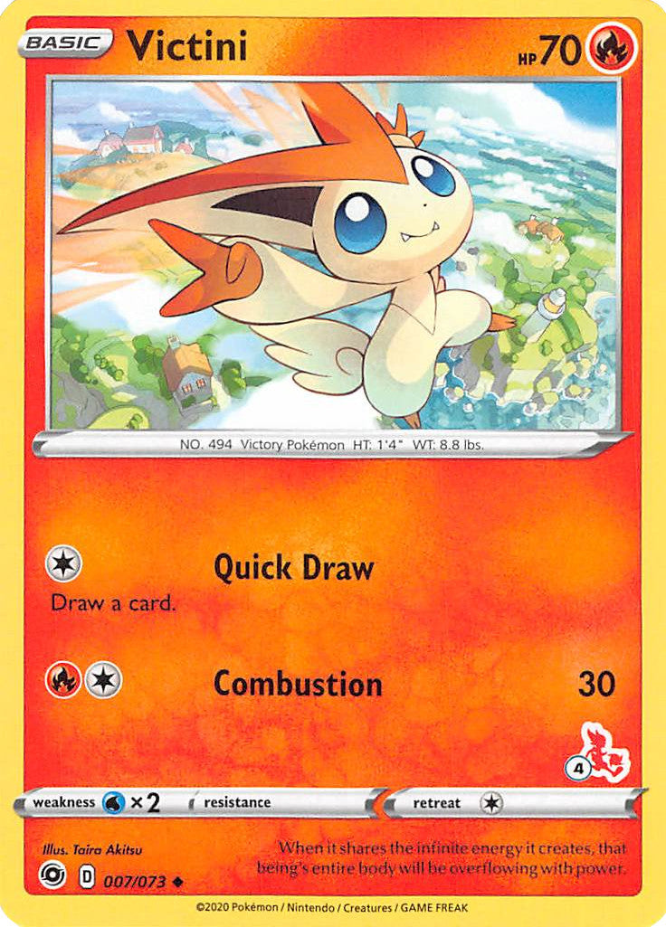 Victini (007/073) (Cinderace Stamp #4) [Battle Academy 2022] | Exor Games Summserside