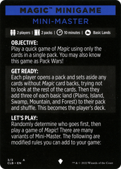 Mini-Master (Magic Minigame) [Commander Legends: Battle for Baldur's Gate Minigame] | Exor Games Summserside