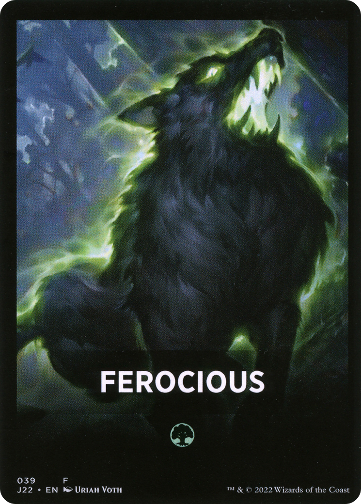 Ferocious Theme Card [Jumpstart 2022 Front Cards] | Exor Games Summserside