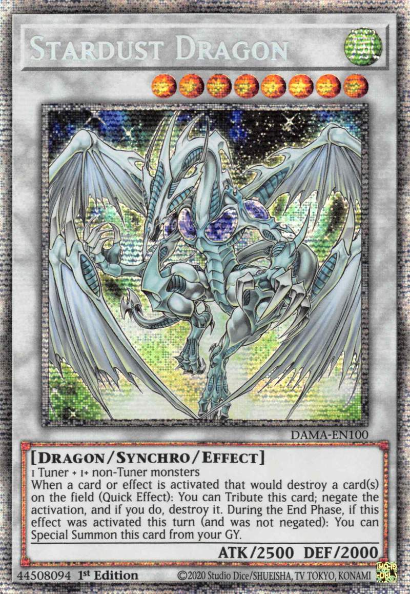 Stardust Dragon [DAMA-EN100] Starlight Rare | Exor Games Summserside