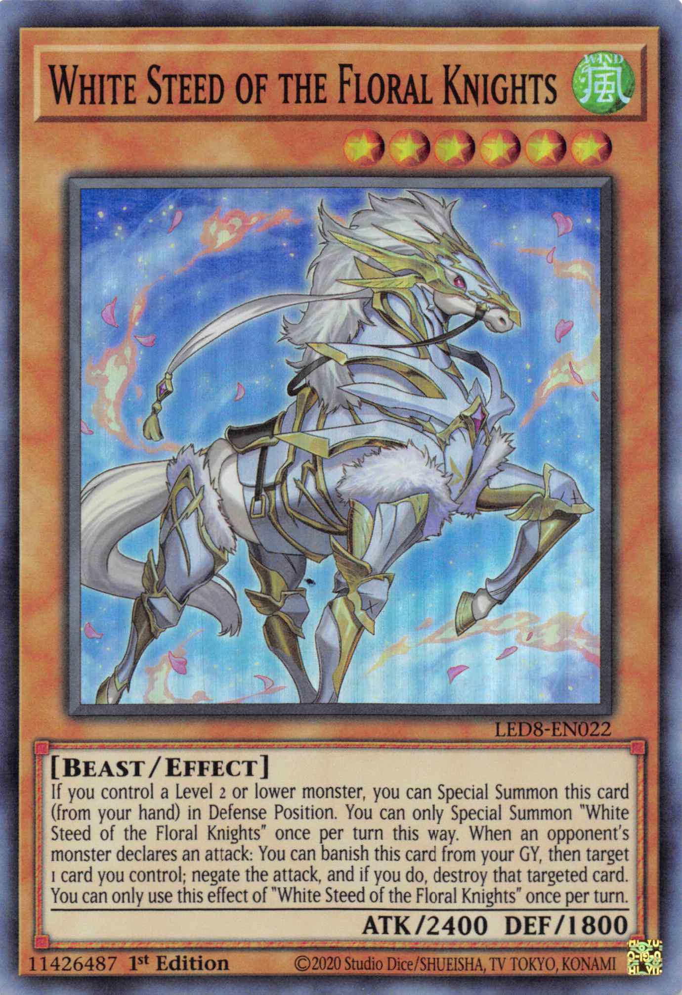 White Steed of the Floral Knights [LED8-EN022] Super Rare | Exor Games Summserside