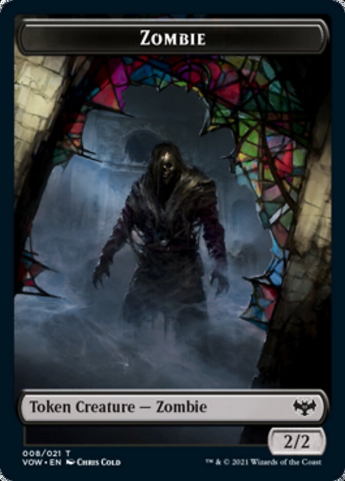 Zombie (008) // Vampire (016) Double-sided Token [Innistrad: Crimson Vow Tokens] | Exor Games Summserside