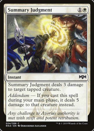 Summary Judgment [Ravnica Allegiance] | Exor Games Summserside