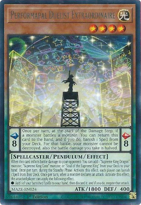 Performapal Duelist Extraordinaire [MAZE-EN024] Rare | Exor Games Summserside