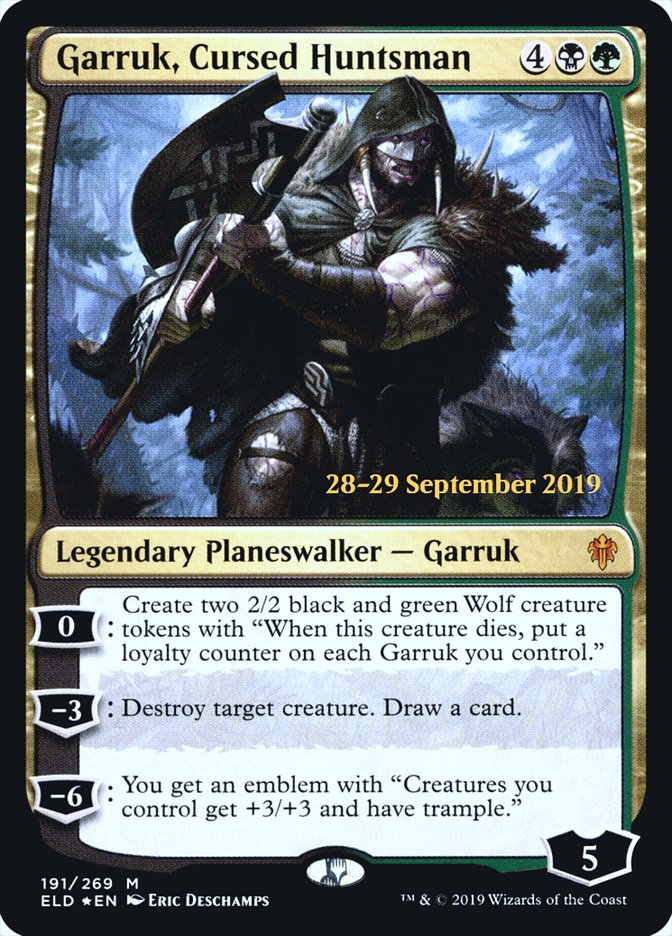 Garruk, Cursed Huntsman  [Throne of Eldraine Prerelease Promos] | Exor Games Summserside