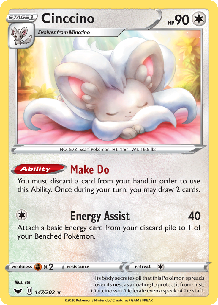 Cinccino (147/202) [Sword & Shield: Base Set] | Exor Games Summserside