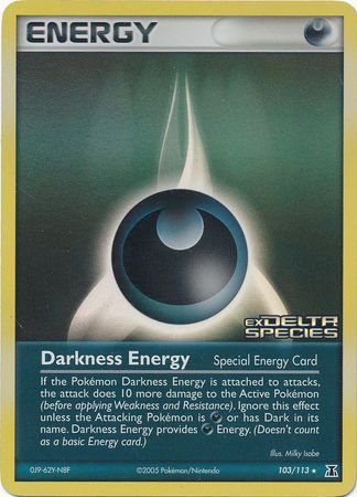 Darkness Energy (103/113) (Stamped) [EX: Delta Species] | Exor Games Summserside