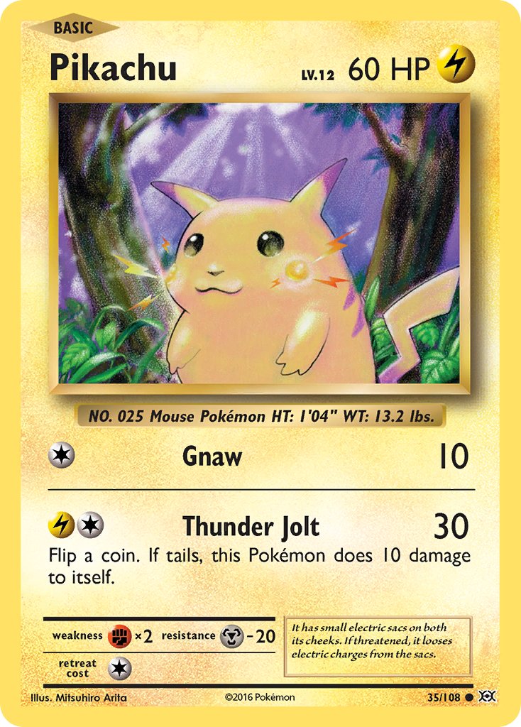 Pikachu (35/108) (Theme Deck Exclusive) (Cracked Ice Holo) [XY: Evolutions] | Exor Games Summserside