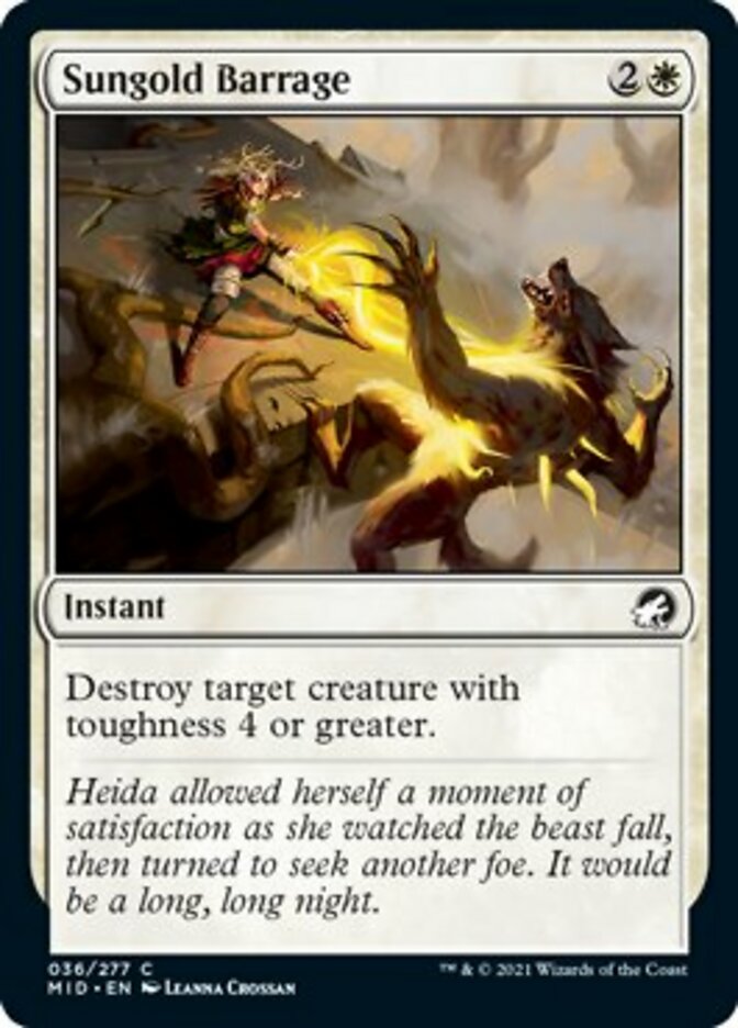 Sungold Barrage [Innistrad: Midnight Hunt] | Exor Games Summserside