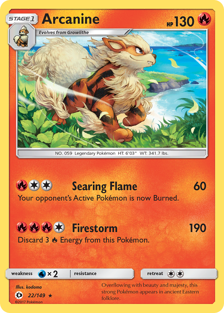 Arcanine (22/149) [Sun & Moon: Base Set] | Exor Games Summserside