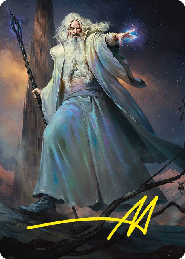 Saruman of Many Colors Art Card (Gold-Stamped Signature) [The Lord of the Rings: Tales of Middle-earth Art Series] | Exor Games Summserside