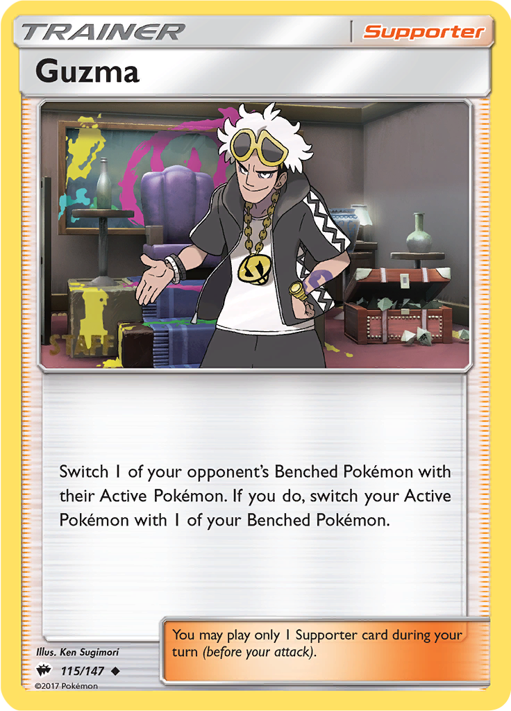 Guzma (115/147) (Regional Championships Staff) [Sun & Moon: Burning Shadows] | Exor Games Summserside