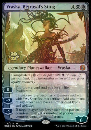 Vraska, Betrayal's Sting [Phyrexia: All Will Be One Prerelease Promos] | Exor Games Summserside