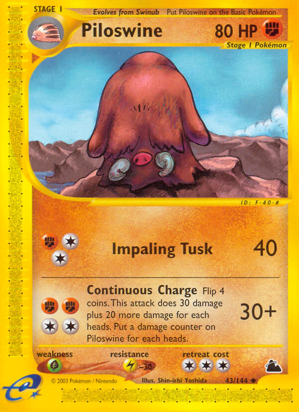 Piloswine (43/144) [Skyridge] | Exor Games Summserside