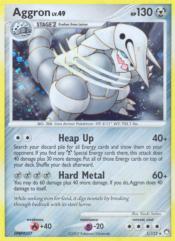 Aggron (1/123) [Diamond & Pearl: Mysterious Treasures] | Exor Games Summserside