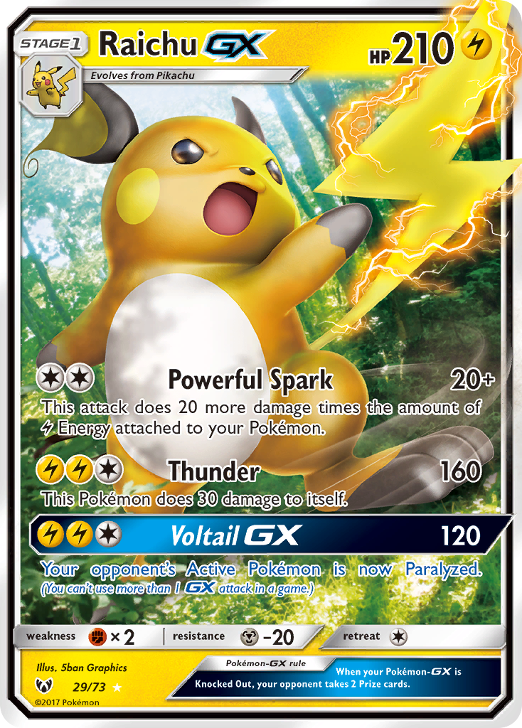 Raichu GX (29/73) [Sun & Moon: Shining Legends] | Exor Games Summserside