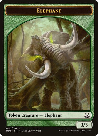 Elephant Token [Duel Decks: Mind vs. Might Tokens] | Exor Games Summserside