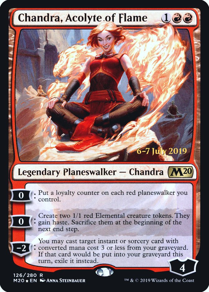 Chandra, Acolyte of Flame  [Core Set 2020 Prerelease Promos] | Exor Games Summserside