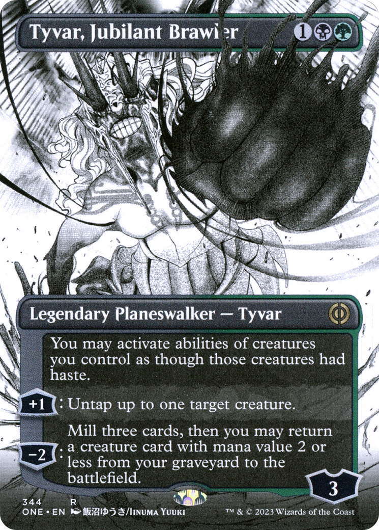 Tyvar, Jubilant Brawler (Borderless Manga) [Phyrexia: All Will Be One] | Exor Games Summserside