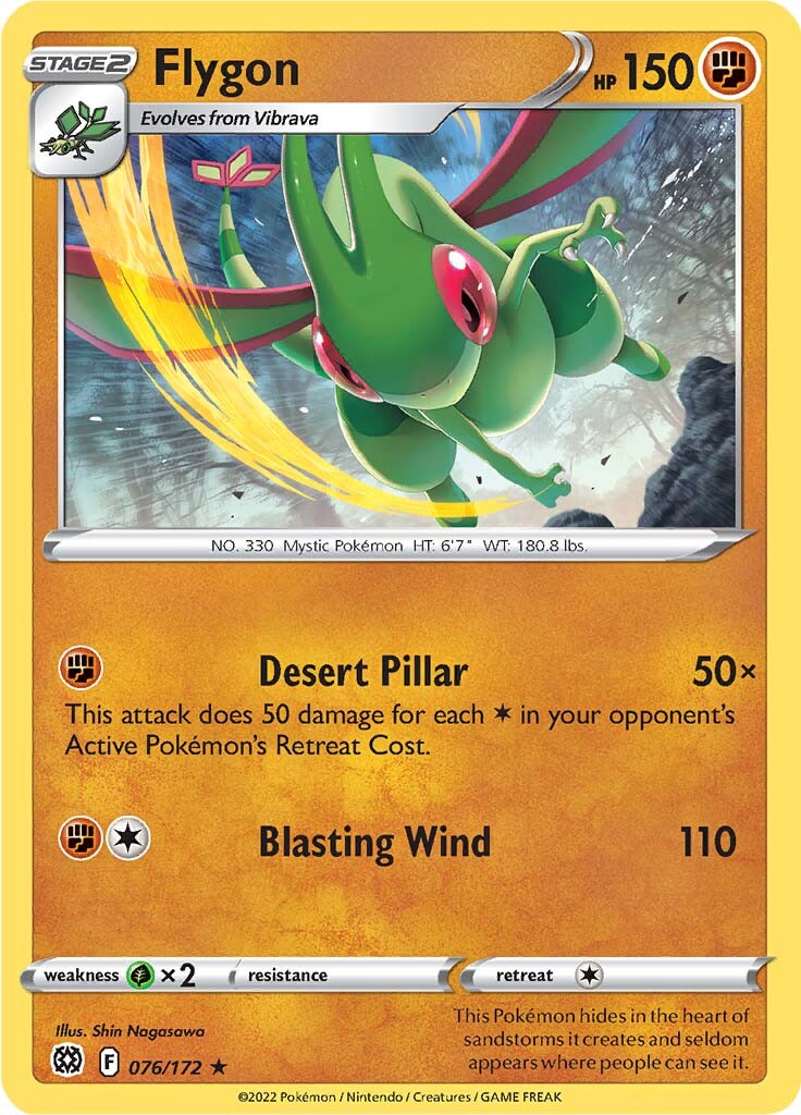 Flygon (076/172) [Sword & Shield: Brilliant Stars] | Exor Games Summserside