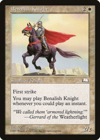 Benalish Knight [Weatherlight] | Exor Games Summserside