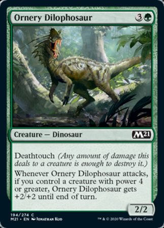 Ornery Dilophosaur [Core Set 2021] | Exor Games Summserside