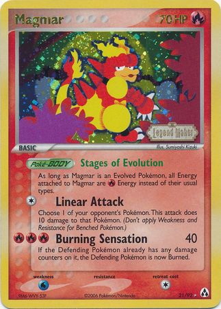 Magmar (21/92) (Stamped) [EX: Legend Maker] | Exor Games Summserside