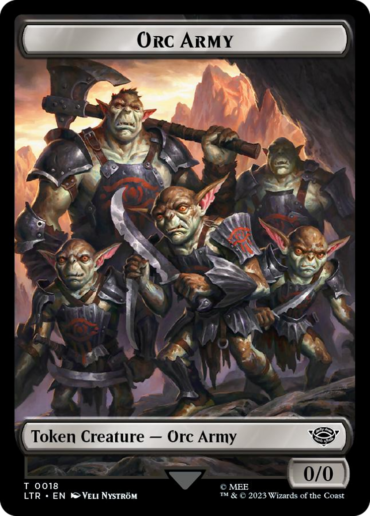 Orc Army (0018) // Food (0024) Double-Sided Token (Surge Foil) [The Lord of the Rings: Tales of Middle-Earth Tokens] | Exor Games Summserside