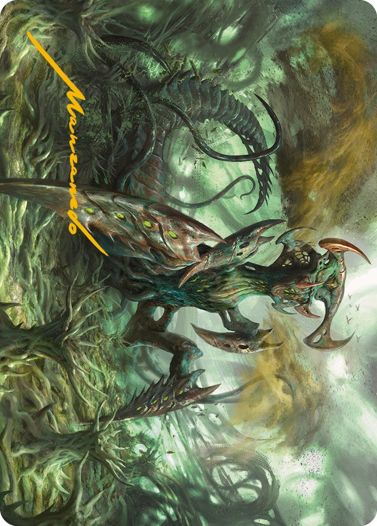 Zopandrel, Hunger Dominus Art Card (Gold-Stamped Signature) [Phyrexia: All Will Be One Art Series] | Exor Games Summserside