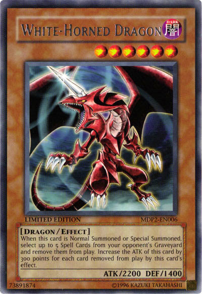 White-Horned Dragon [MDP2-EN006] Rare | Exor Games Summserside