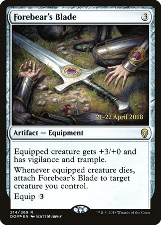 Forebear's Blade [Dominaria Promos] | Exor Games Summserside