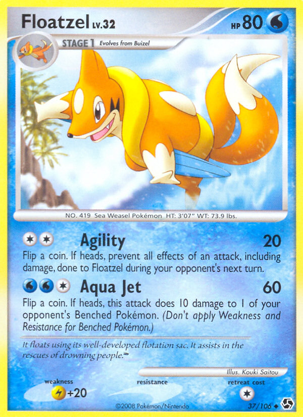 Floatzel (37/106) [Diamond & Pearl: Great Encounters] | Exor Games Summserside