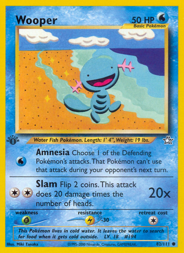 Wooper (82/111) [Neo Genesis 1st Edition] | Exor Games Summserside