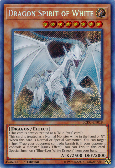 Dragon Spirit of White [LCKC-EN018] Secret Rare | Exor Games Summserside