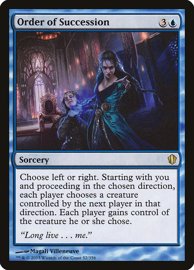 Order of Succession [Commander 2013] | Exor Games Summserside