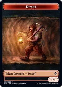 Dwarf // Food (18) Double-sided Token [Throne of Eldraine Tokens] | Exor Games Summserside