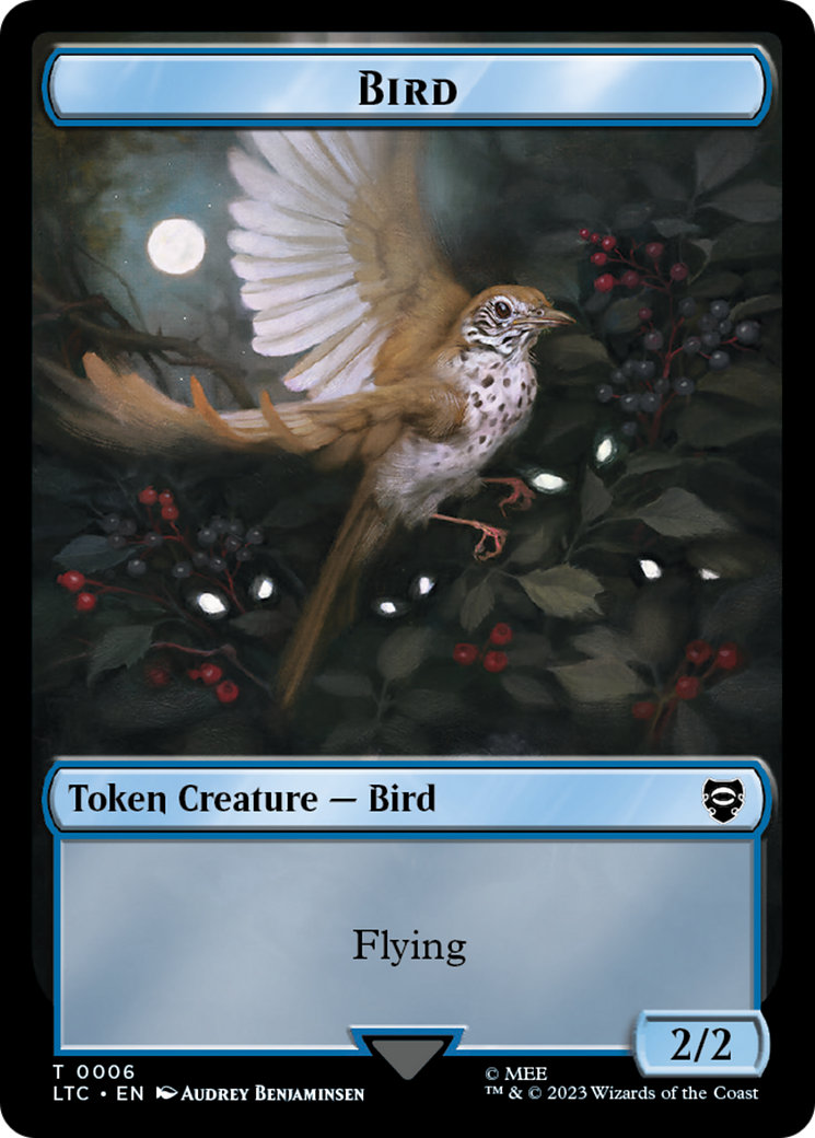 Elf Warrior // Bird Double Sided Token [The Lord of the Rings: Tales of Middle-Earth Commander Tokens] | Exor Games Summserside