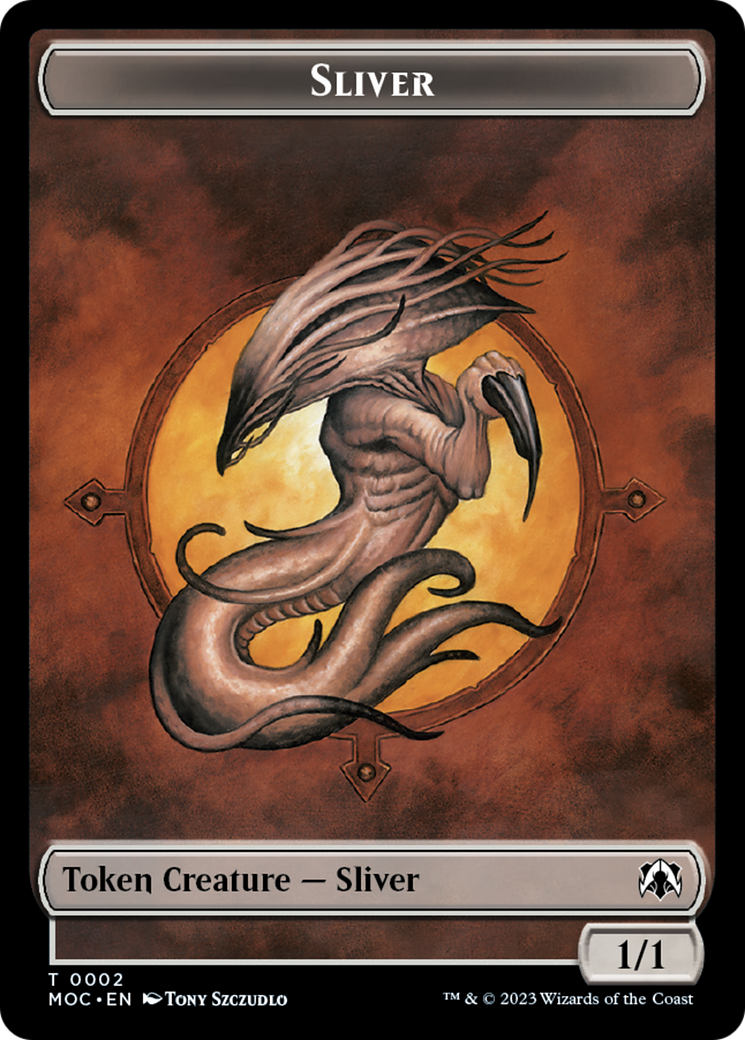 Goblin // Sliver Double-Sided Token [March of the Machine Commander Tokens] | Exor Games Summserside