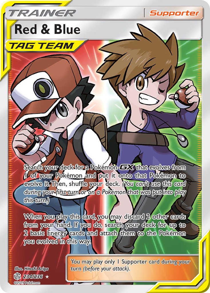 Red & Blue (234/236) [Sun & Moon: Cosmic Eclipse] | Exor Games Summserside