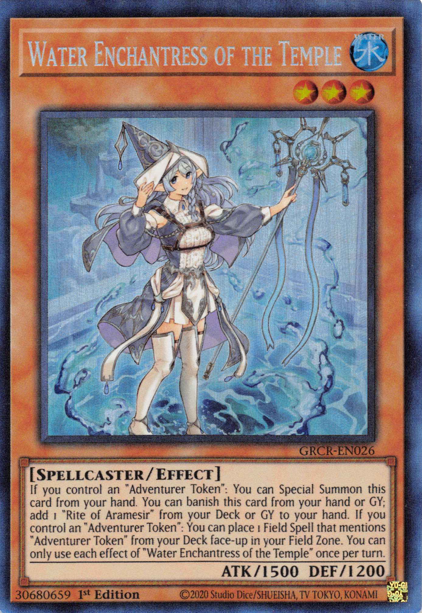 Water Enchantress of the Temple [GRCR-EN026] Collector's Rare | Exor Games Summserside