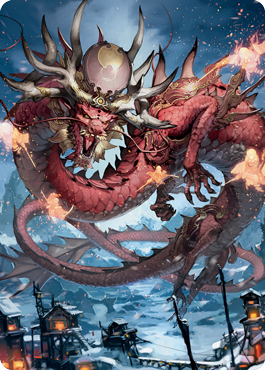 Atsushi, the Blazing Sky 2 Art Card [Kamigawa: Neon Dynasty Art Series] | Exor Games Summserside